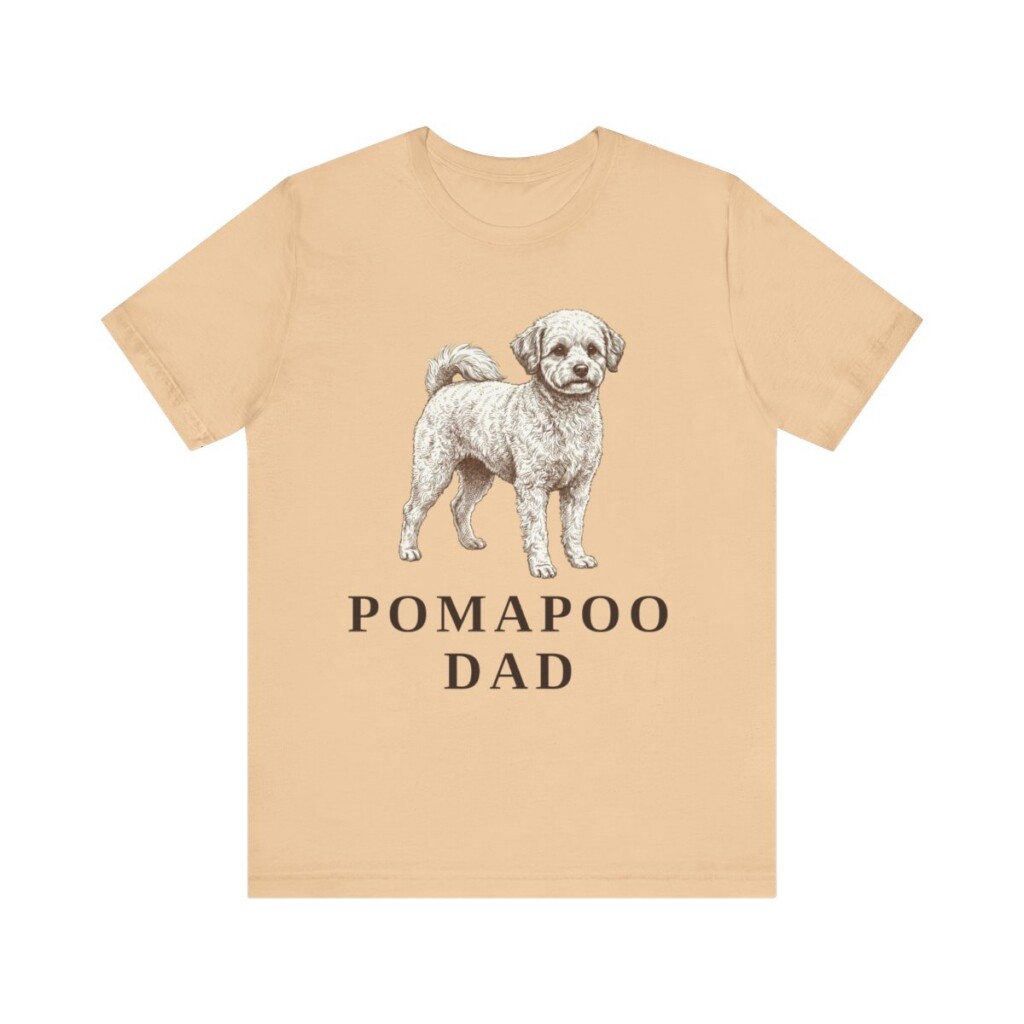 Pomapoo Dad Shirt, Vintage Dog Sketch Tee, Dog Dad Gift