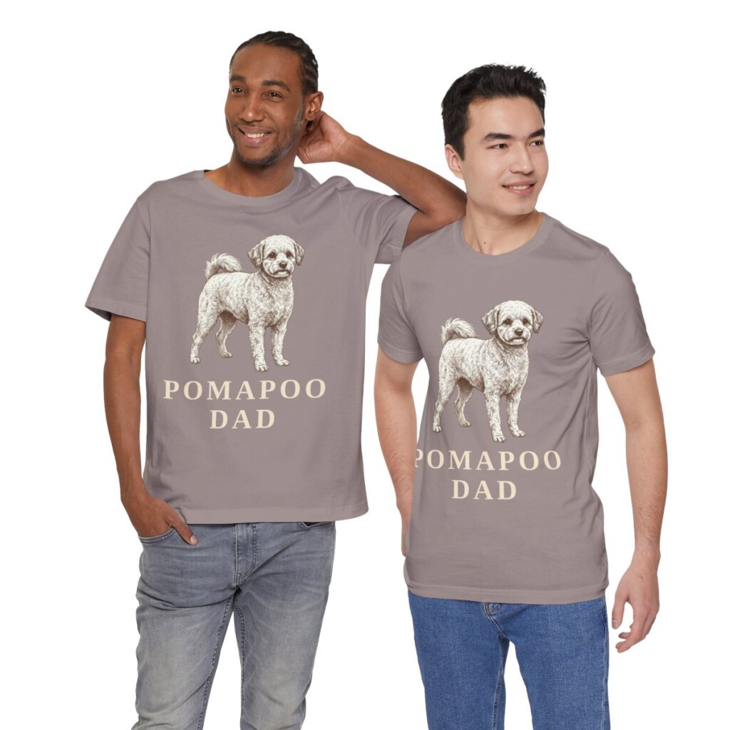 Pomapoo Dad Shirt, Vintage Dog Sketch Tee, Dog Dad Gift
