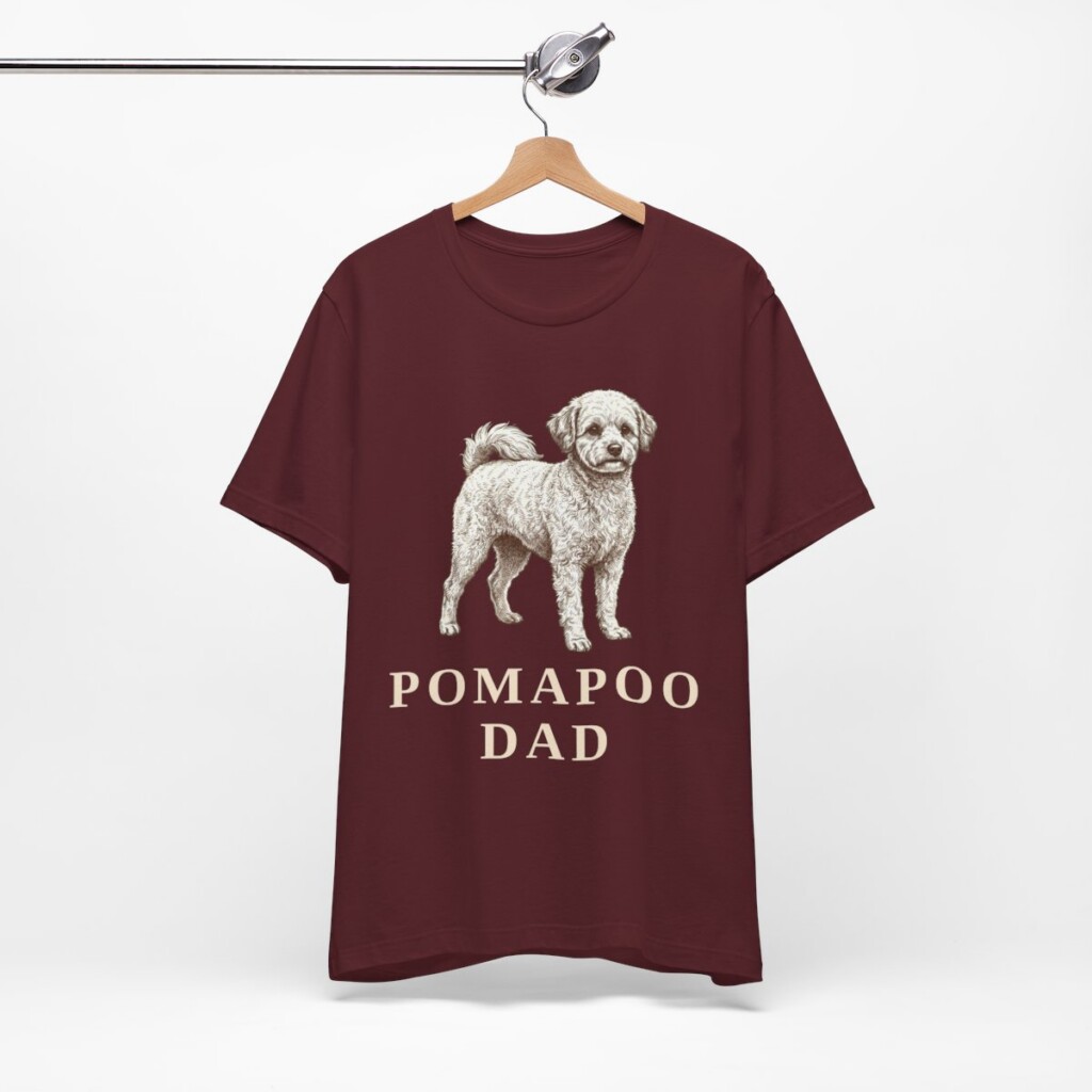 Pomapoo Dad Shirt, Vintage Dog Sketch Tee, Dog Dad Gift