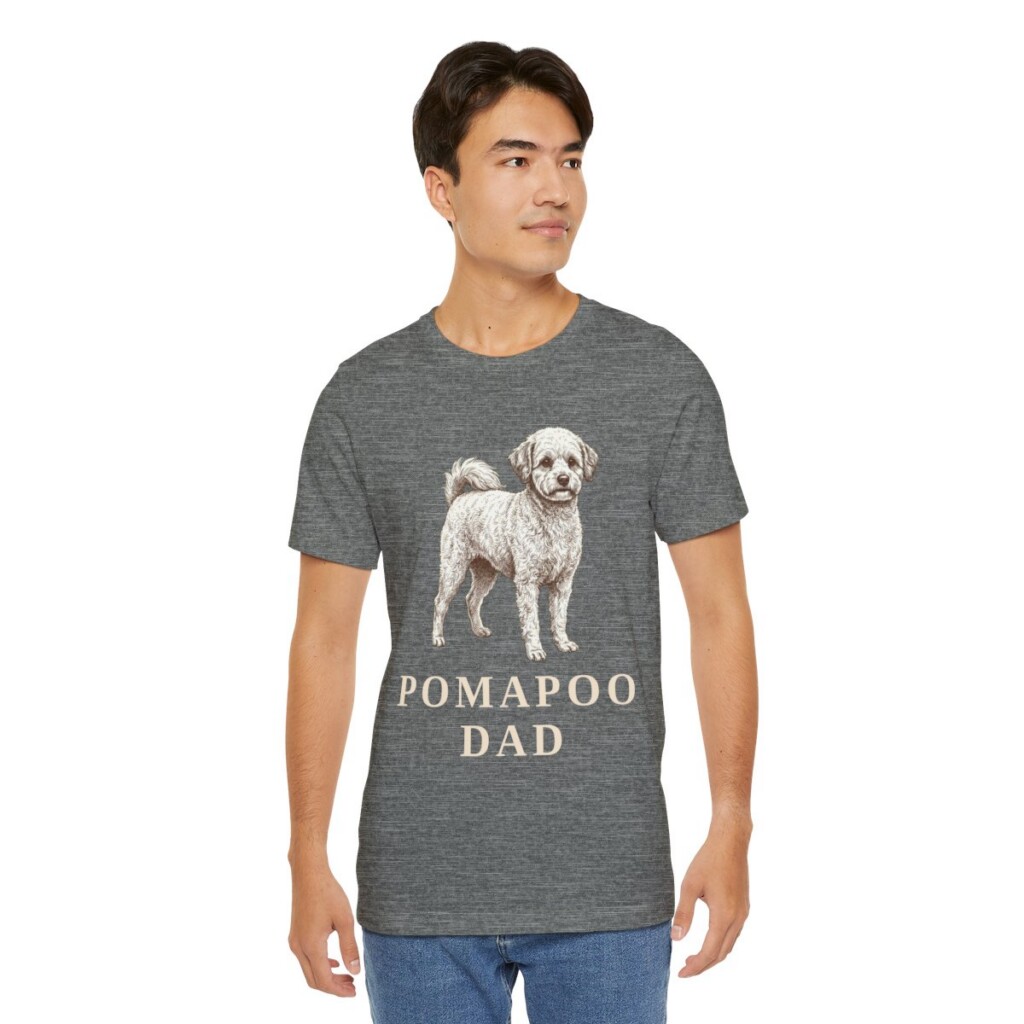 Pomapoo Dad Shirt, Vintage Dog Sketch Tee, Dog Dad Gift