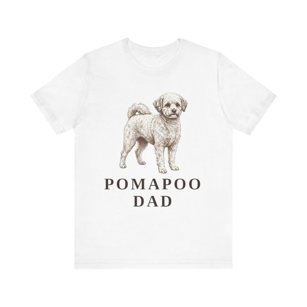 Pomapoo Dad Shirt, Vintage Dog Sketch Tee, Dog Dad Gift