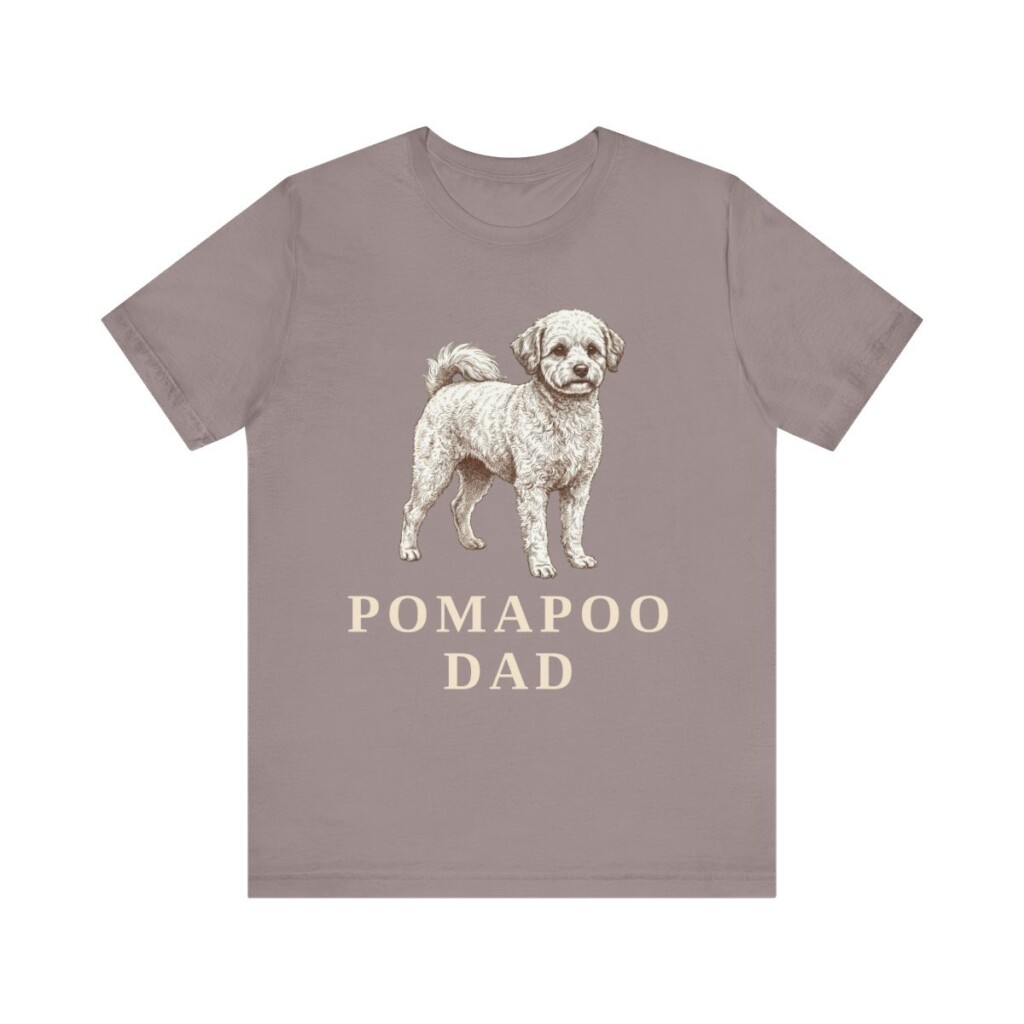 Pomapoo Dad Shirt, Vintage Dog Sketch Tee, Dog Dad Gift