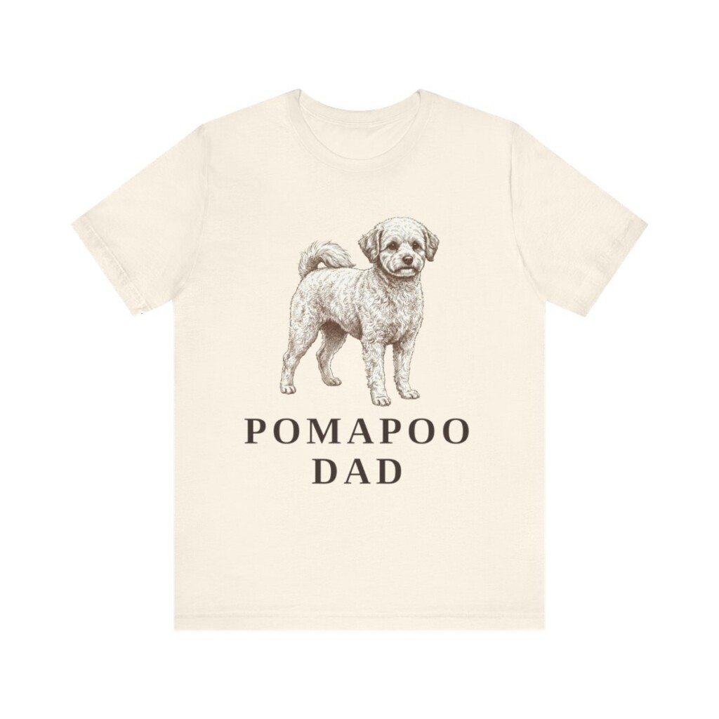 Pomapoo Dad Shirt, Vintage Dog Sketch Tee, Dog Dad Gift