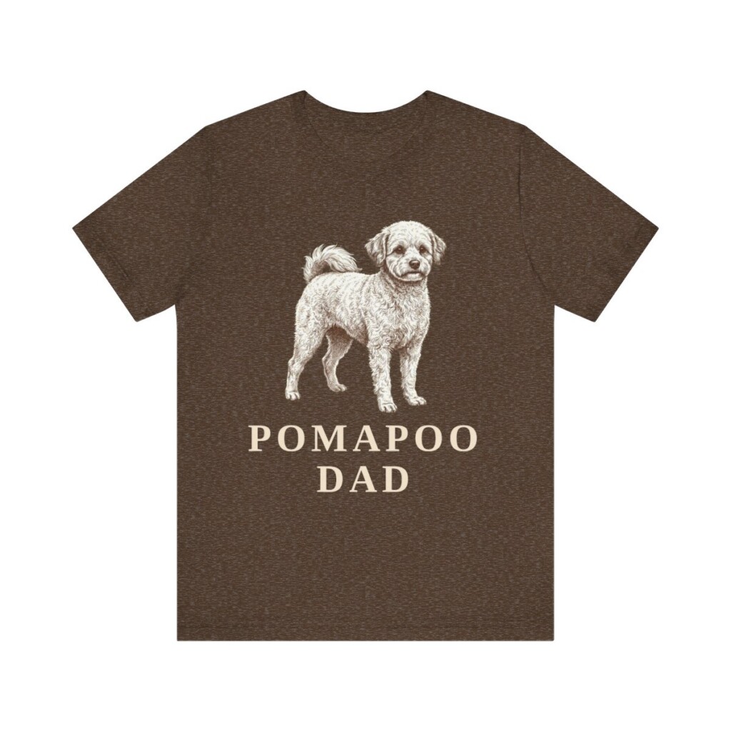 Pomapoo Dad Shirt, Vintage Dog Sketch Tee, Dog Dad Gift