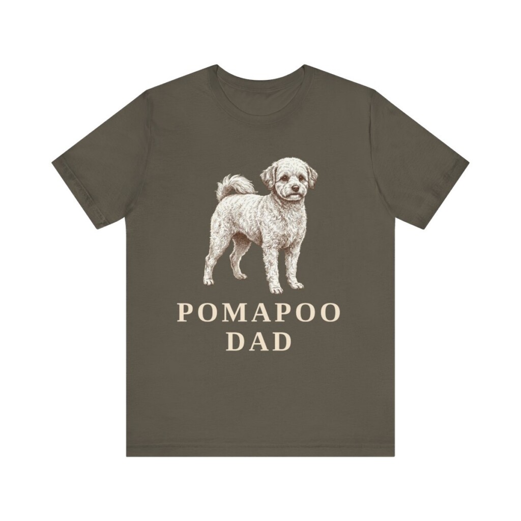 Pomapoo Dad Shirt, Vintage Dog Sketch Tee, Dog Dad Gift