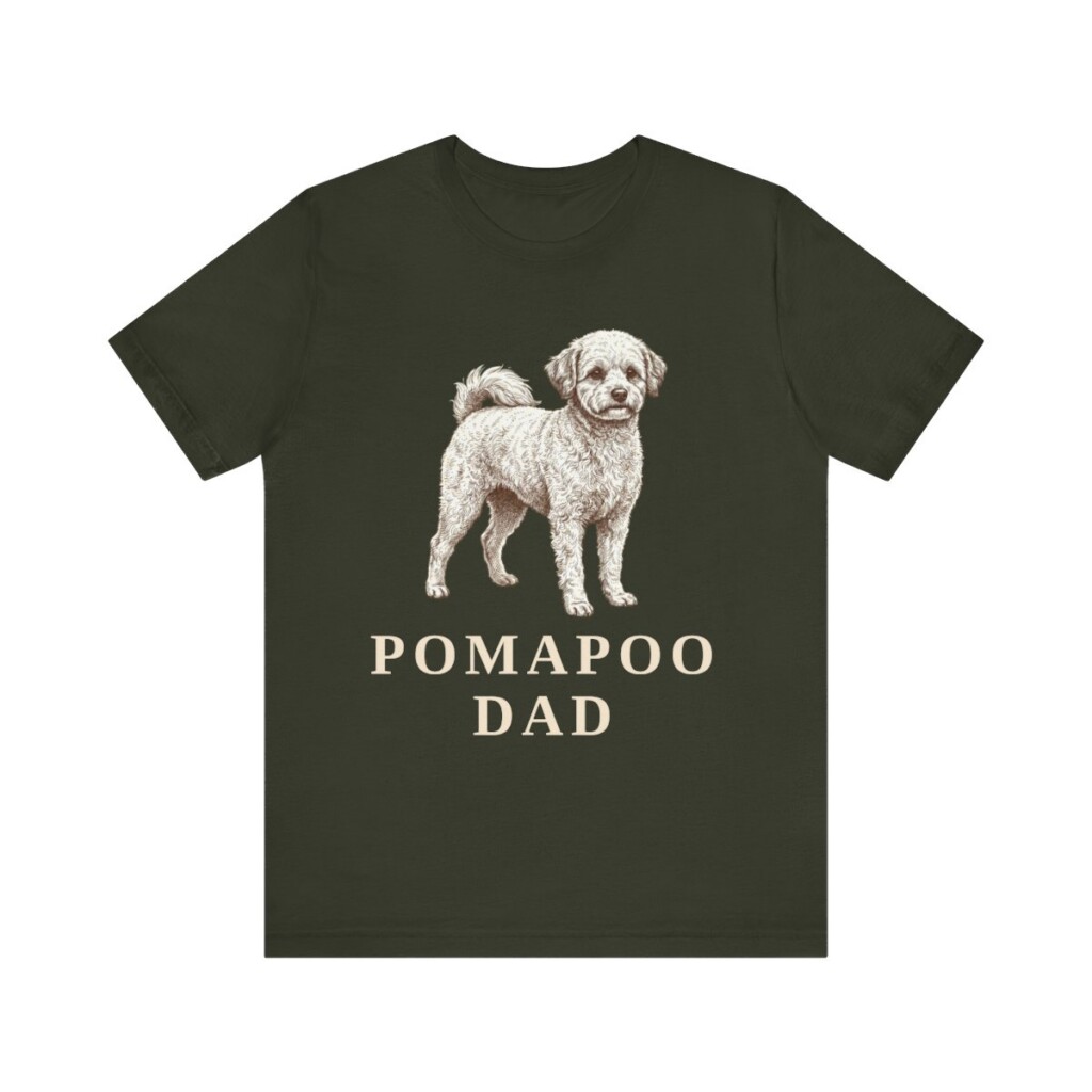 Pomapoo Dad Shirt, Vintage Dog Sketch Tee, Dog Dad Gift