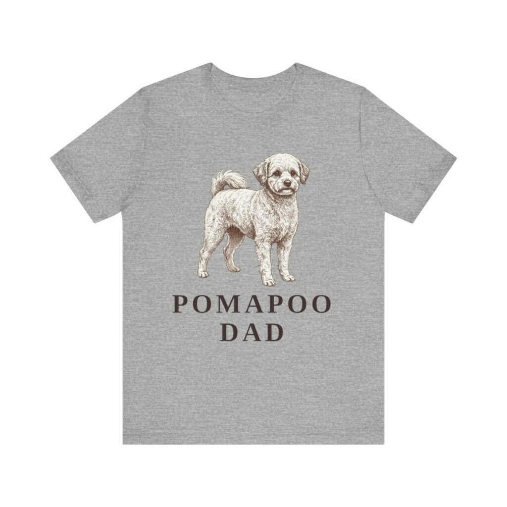 Pomapoo Dad Shirt, Vintage Dog Sketch Tee, Dog Dad Gift