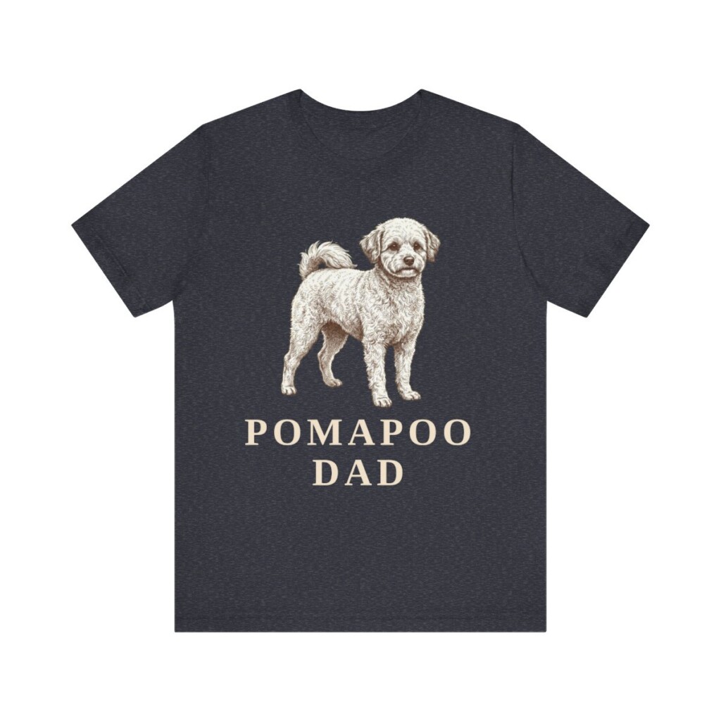 Pomapoo Dad Shirt, Vintage Dog Sketch Tee, Dog Dad Gift