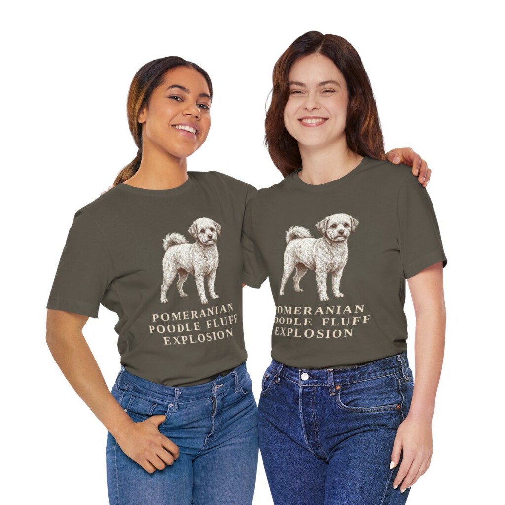 Pomapoo Humor Shirt, Vintage Dog Sketch Tee, Dog Humor Gift
