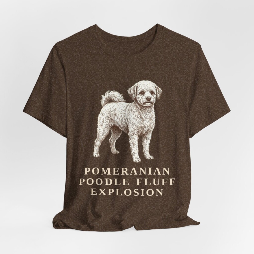 Pomapoo Humor Shirt, Vintage Dog Sketch Tee, Dog Humor Gift