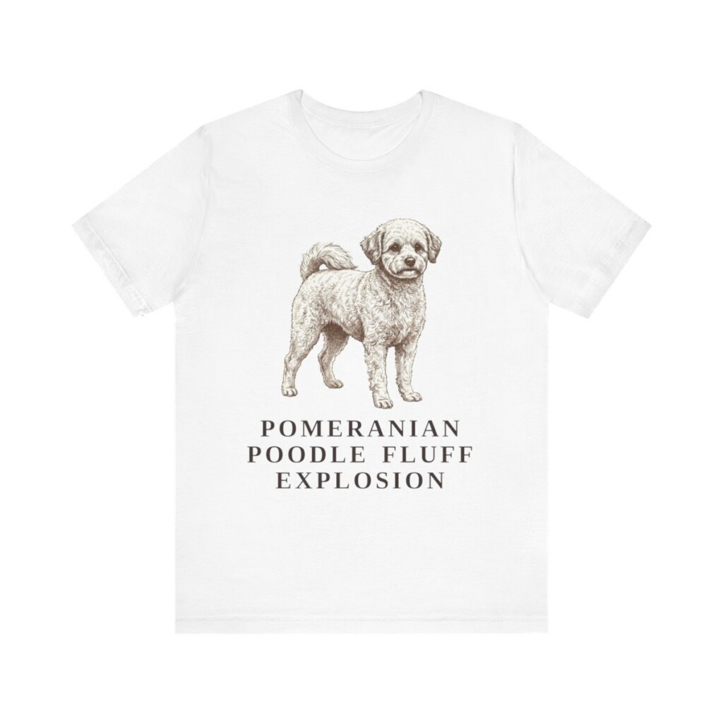 Pomapoo Humor Shirt, Vintage Dog Sketch Tee, Dog Humor Gift