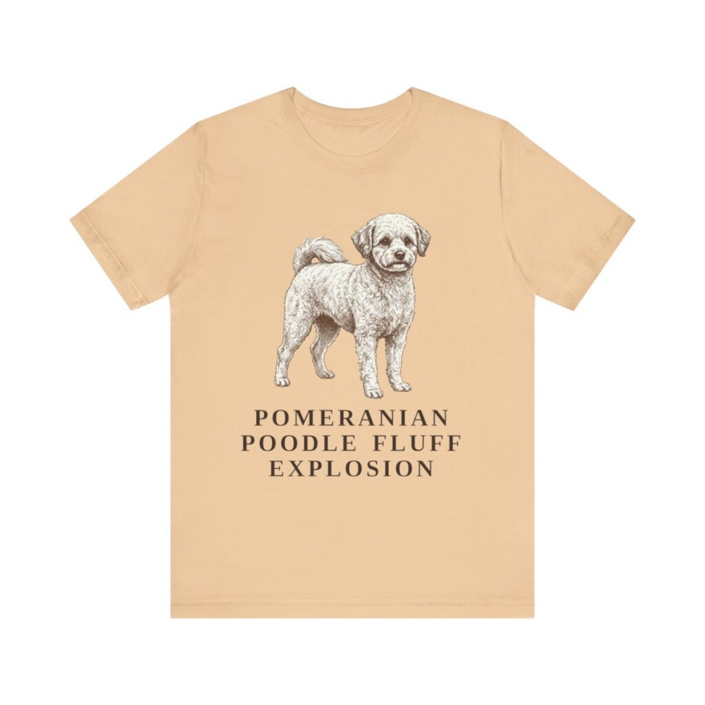 Pomapoo Humor Shirt, Vintage Dog Sketch Tee, Dog Humor Gift