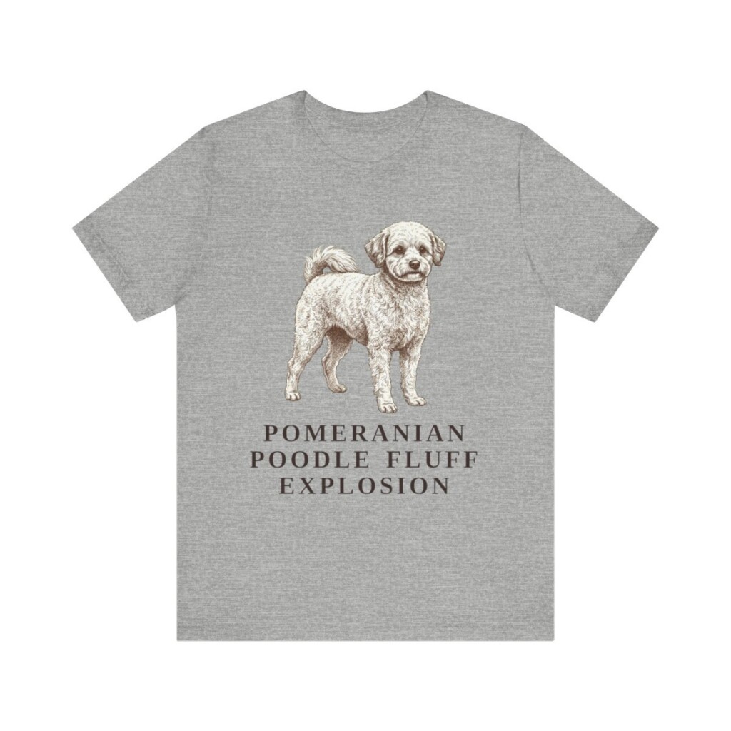 Pomapoo Humor Shirt, Vintage Dog Sketch Tee, Dog Humor Gift