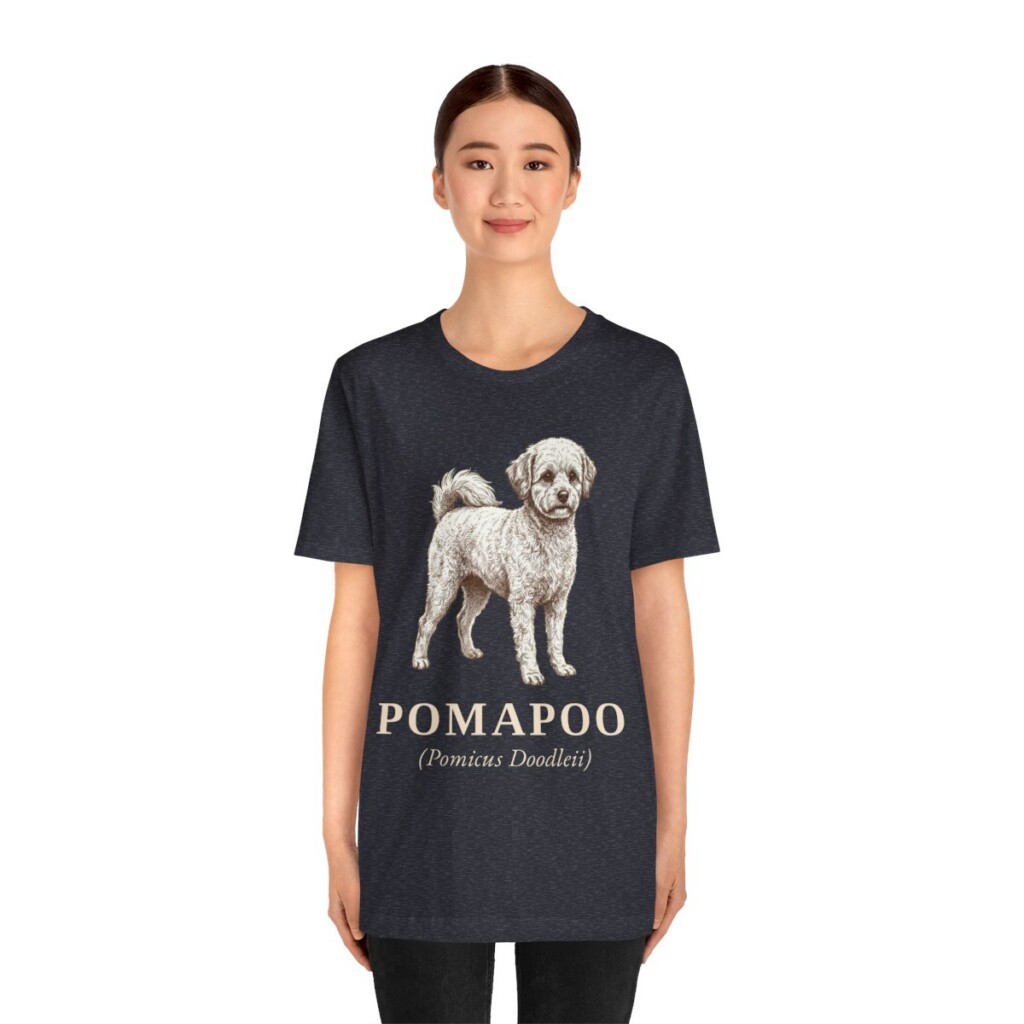 Pomapoo Latin Shirt, Vintage Dog Sketch Tee, Dog Latin Gift