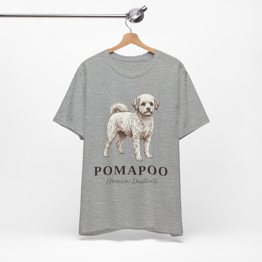 Pomapoo Latin Shirt, Vintage Dog Sketch Tee, Dog Latin Gift