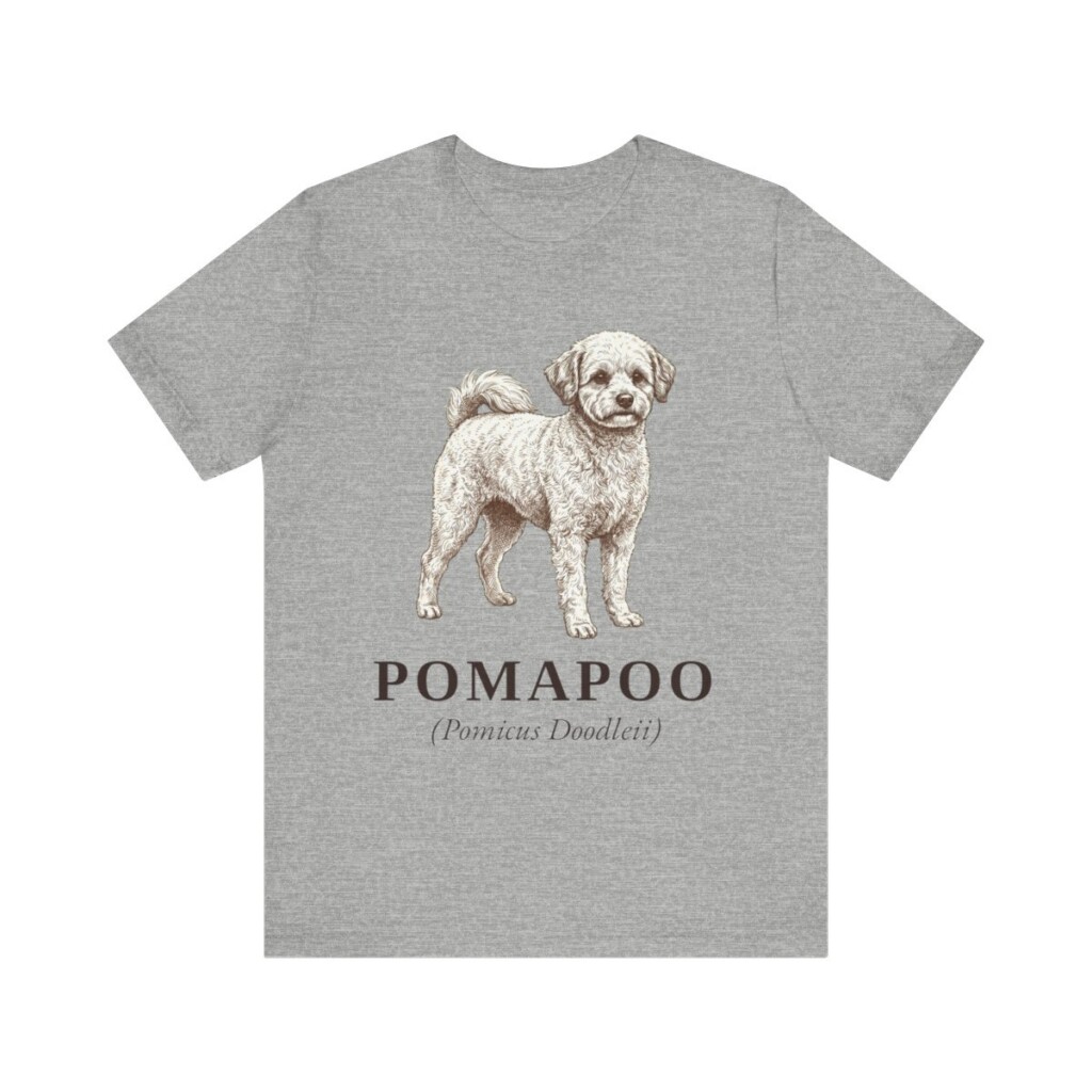 Pomapoo Latin Shirt, Vintage Dog Sketch Tee, Dog Latin Gift