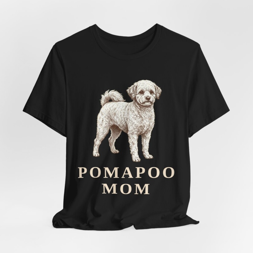 Pomapoo Mom Shirt, Vintage Dog Sketch Tee, Dog Mom Gift