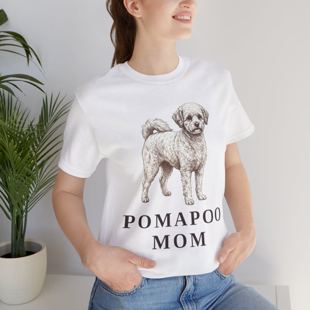 Pomapoo Mom Shirt, Vintage Dog Sketch Tee, Dog Mom Gift