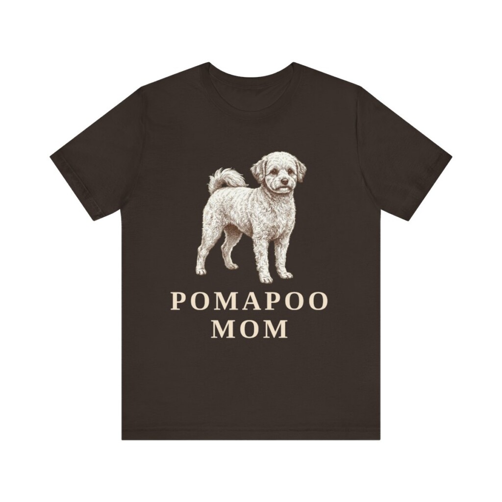 Pomapoo Mom Shirt, Vintage Dog Sketch Tee, Dog Mom Gift