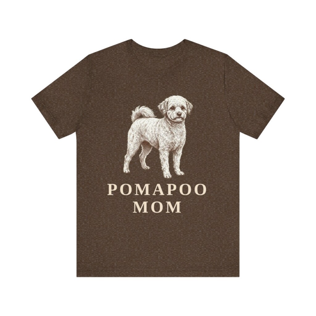 Pomapoo Mom Shirt, Vintage Dog Sketch Tee, Dog Mom Gift