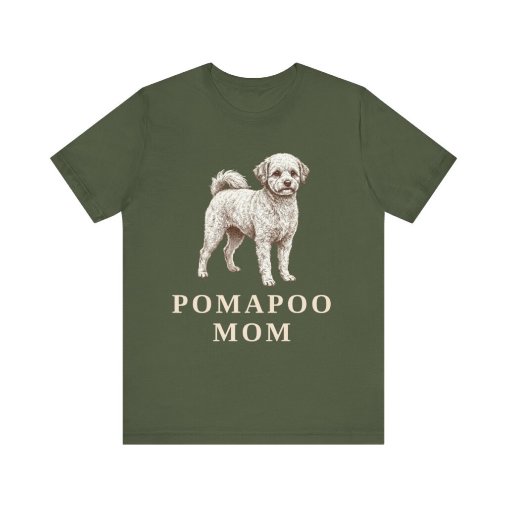 Pomapoo Mom Shirt, Vintage Dog Sketch Tee, Dog Mom Gift