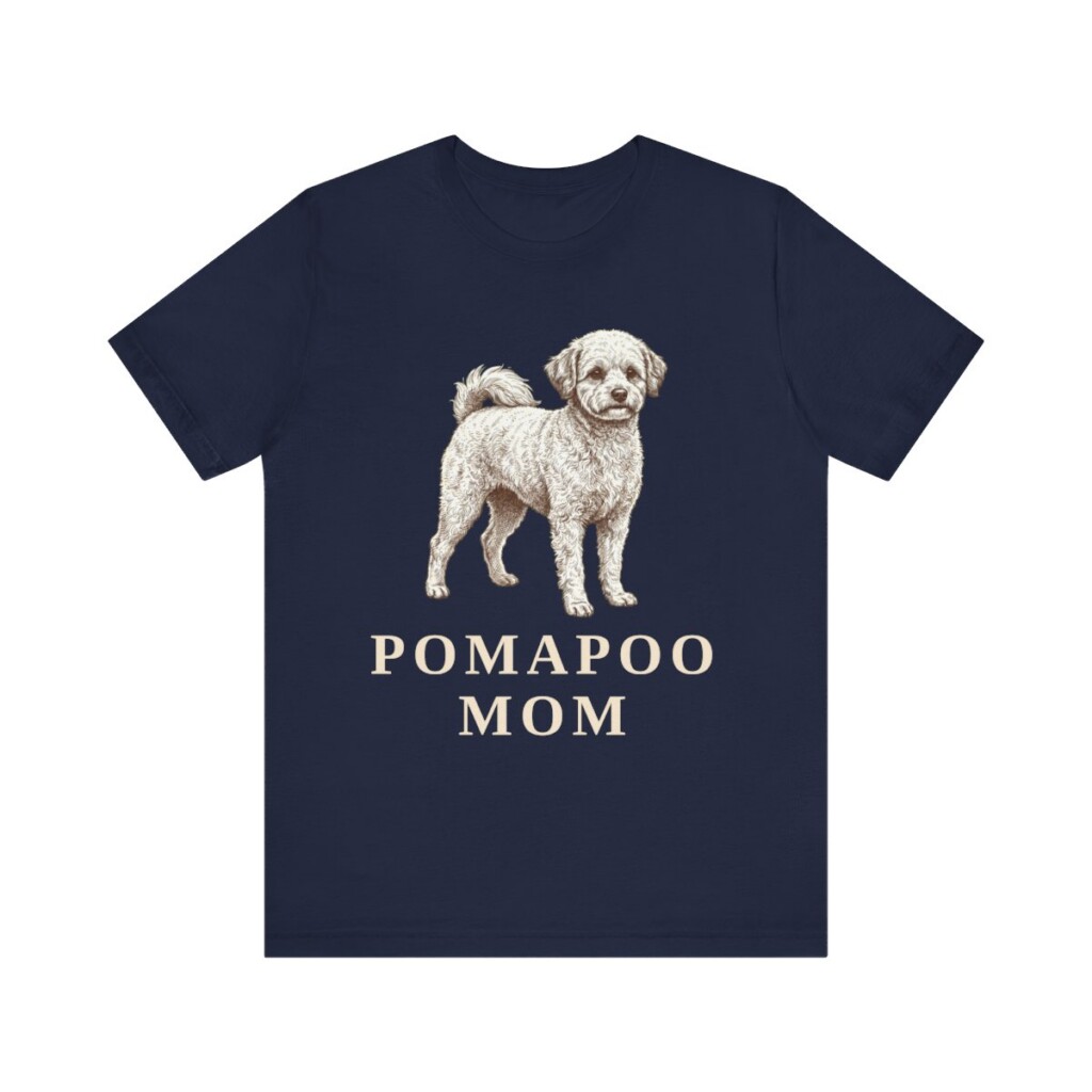 Pomapoo Mom Shirt, Vintage Dog Sketch Tee, Dog Mom Gift
