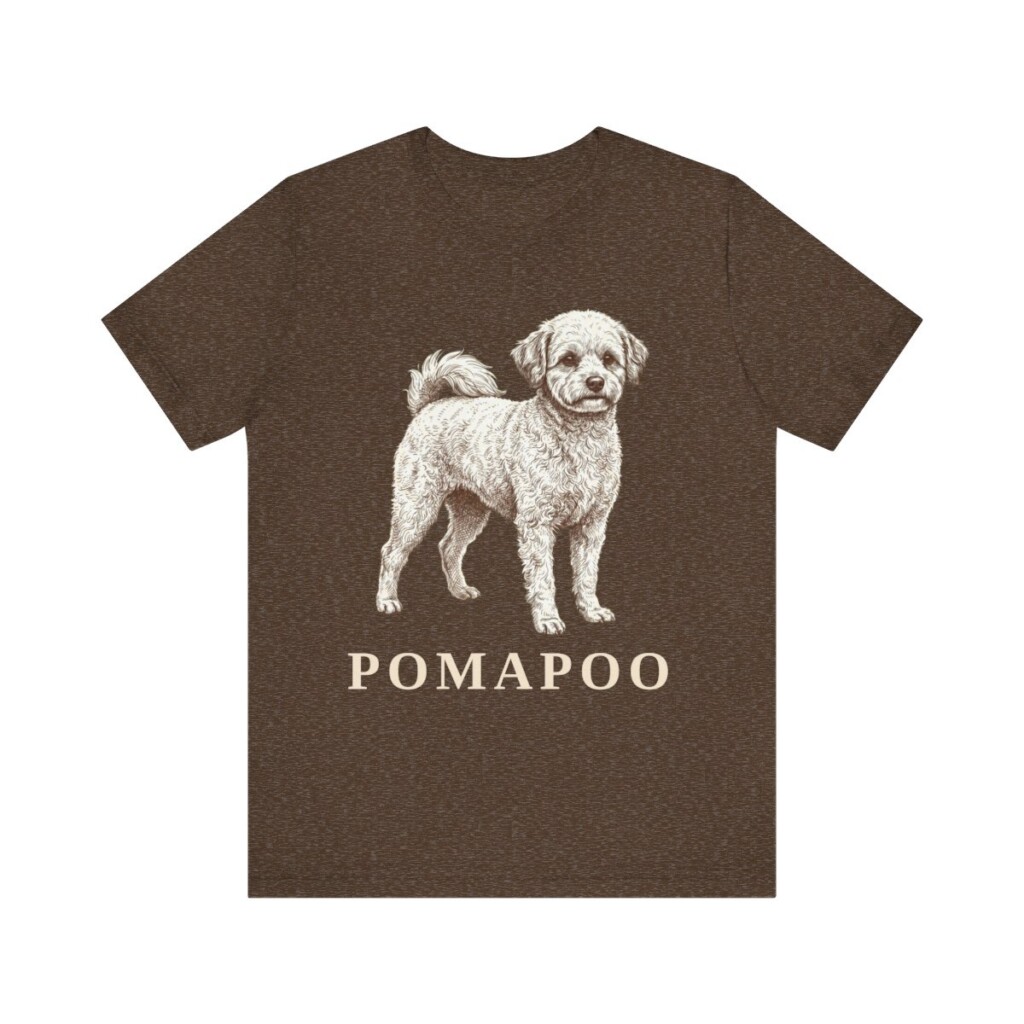 Pomapoo Shirt, Vintage Dog Sketch Tee, Dog Lover Gift