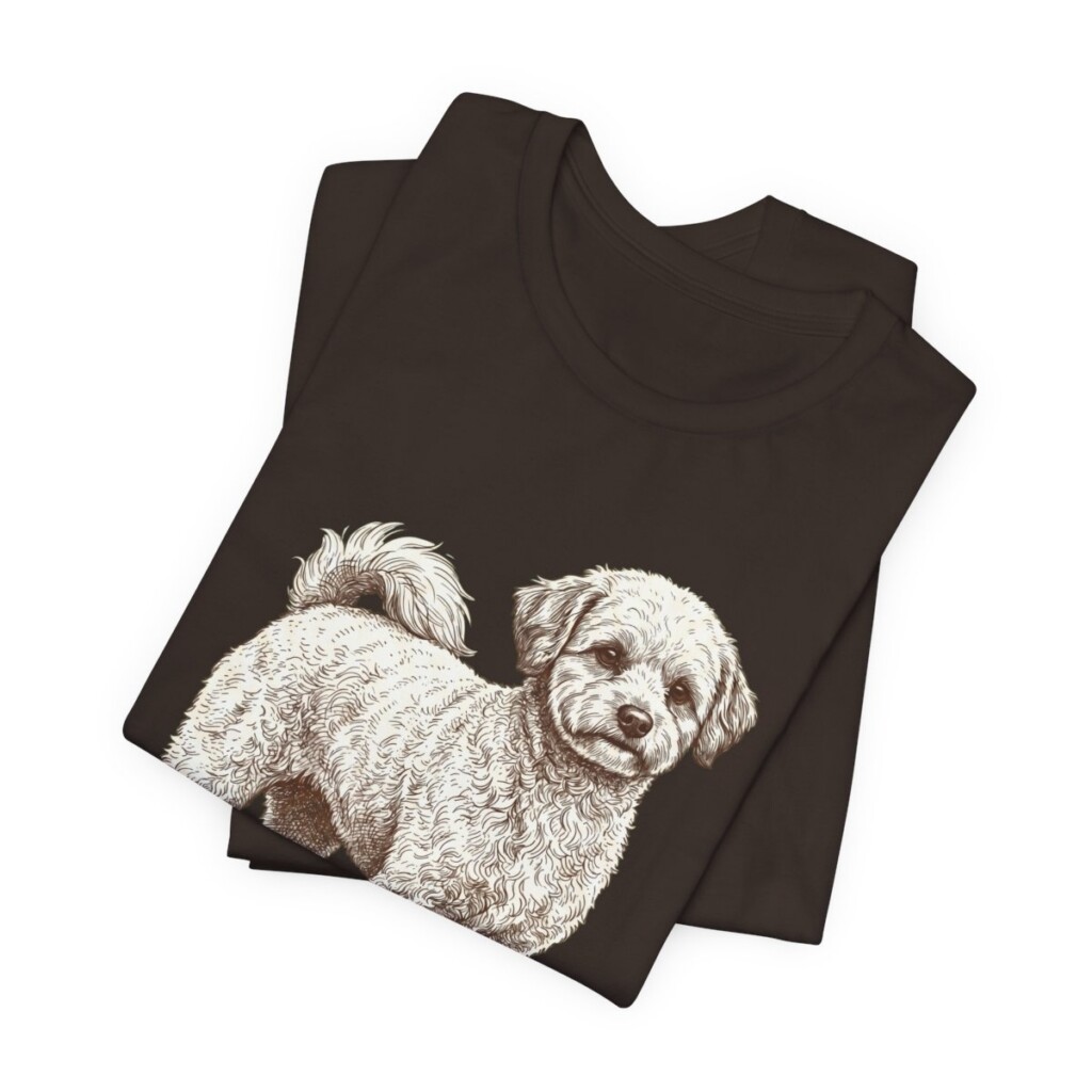 Pomapoo Shirt, Vintage Dog Sketch Tee, Dog Lover Gift