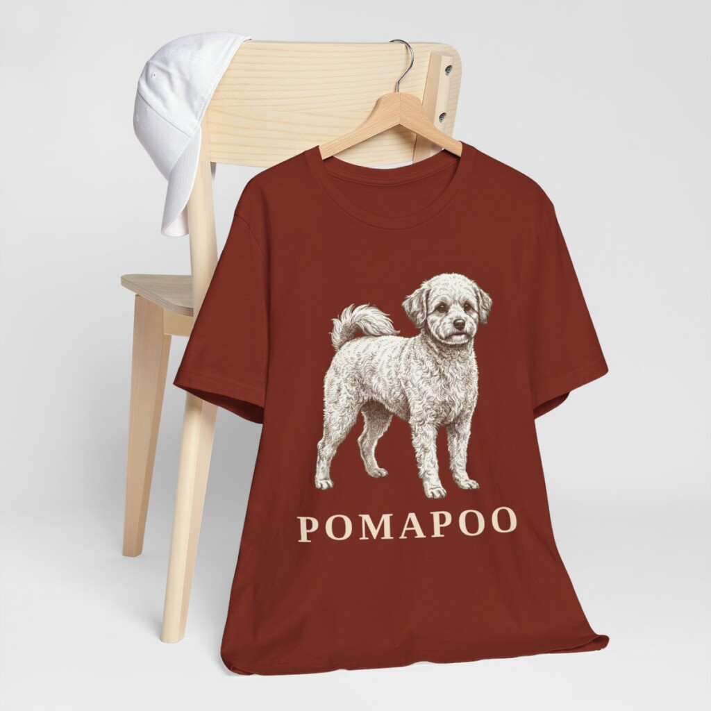 Pomapoo Shirt, Vintage Dog Sketch Tee, Dog Lover Gift