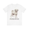 Pomapoo Shirt, Vintage Dog Sketch Tee, Dog Lover Gift