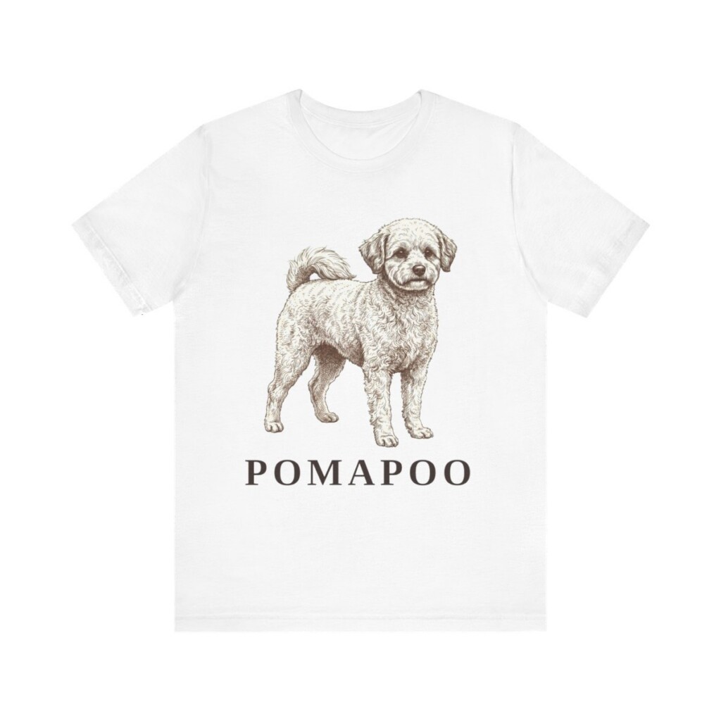 Pomapoo Shirt, Vintage Dog Sketch Tee, Dog Lover Gift