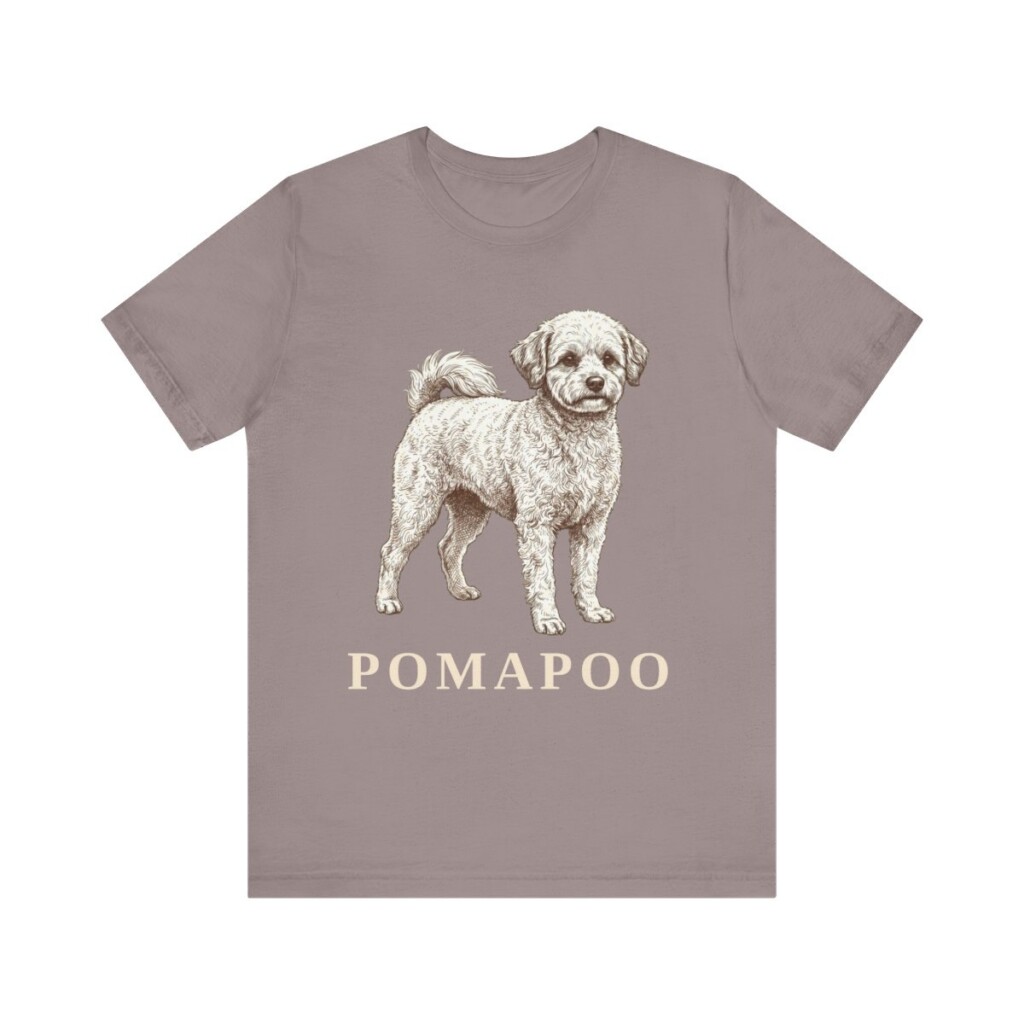 Pomapoo Shirt, Vintage Dog Sketch Tee, Dog Lover Gift