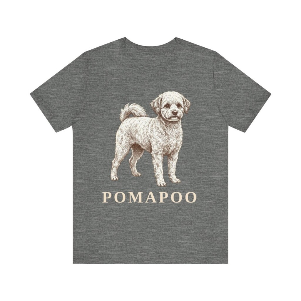 Pomapoo Shirt, Vintage Dog Sketch Tee, Dog Lover Gift