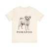 Pomapoo Shirt, Vintage Dog Sketch Tee, Dog Lover Gift