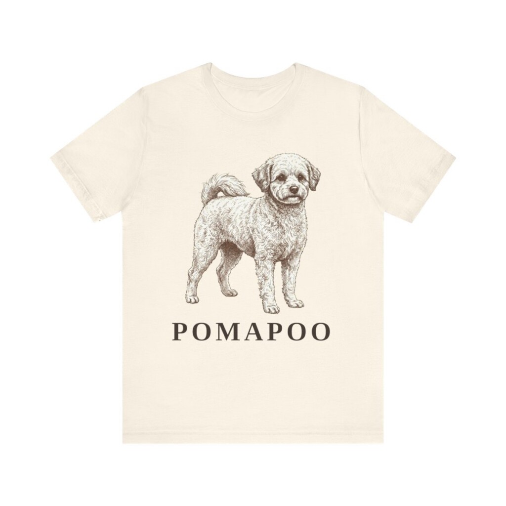 Pomapoo Shirt, Vintage Dog Sketch Tee, Dog Lover Gift
