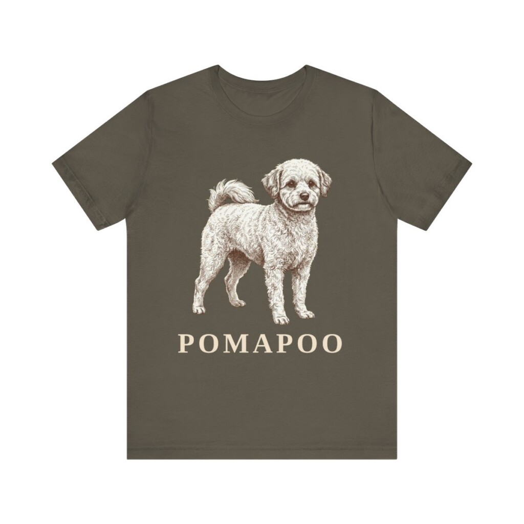 Pomapoo Shirt, Vintage Dog Sketch Tee, Dog Lover Gift