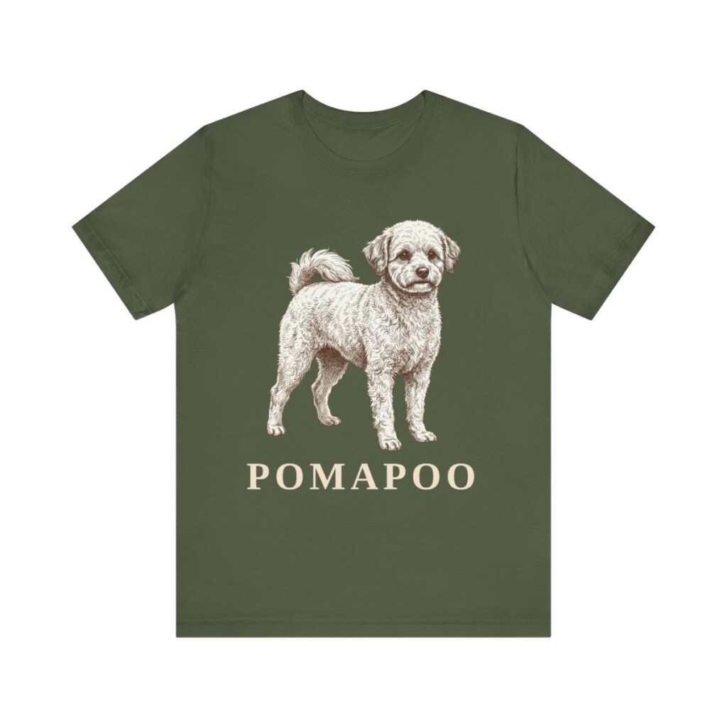 Pomapoo Shirt, Vintage Dog Sketch Tee, Dog Lover Gift