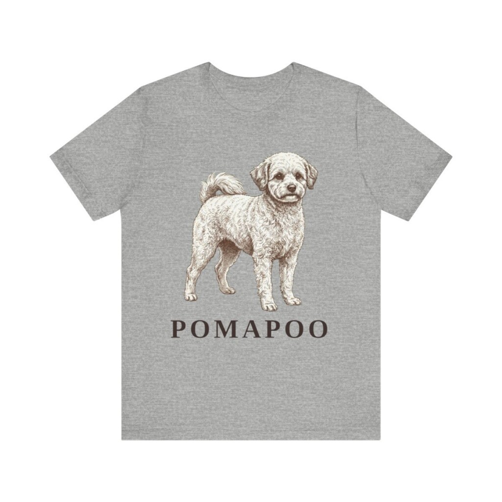 Pomapoo Shirt, Vintage Dog Sketch Tee, Dog Lover Gift