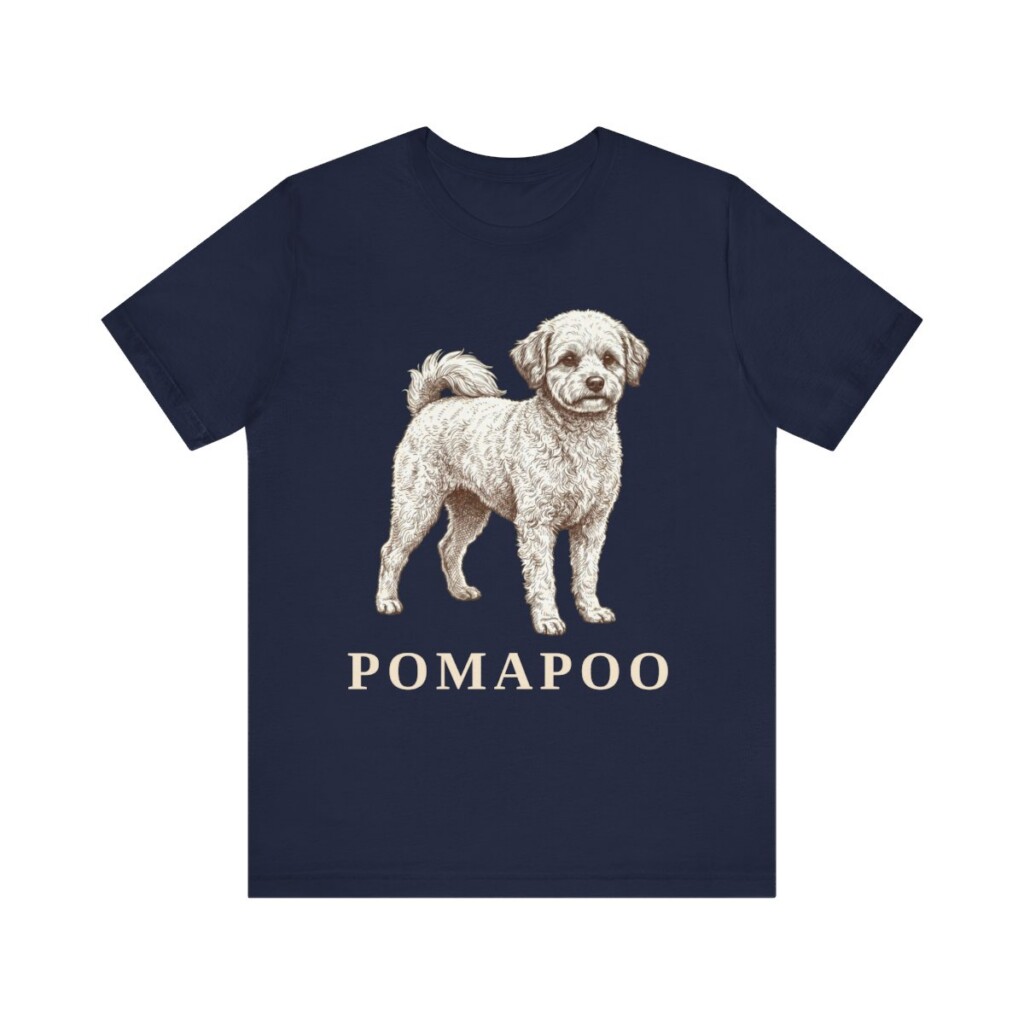Pomapoo Shirt, Vintage Dog Sketch Tee, Dog Lover Gift