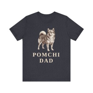 Pomchi Dad Shirt, Vintage Dog Sketch Tee, Dog Dad Gift