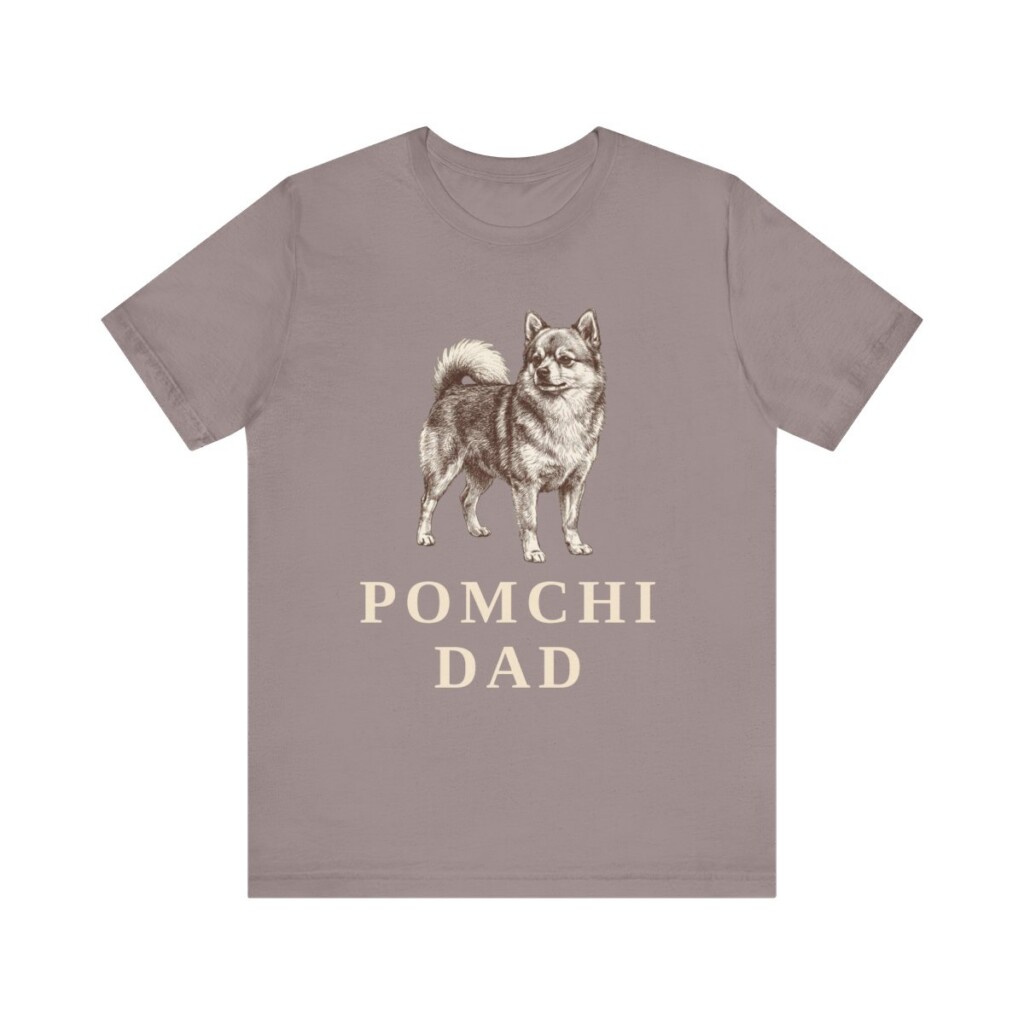 Pomchi Dad Shirt, Vintage Dog Sketch Tee, Dog Dad Gift
