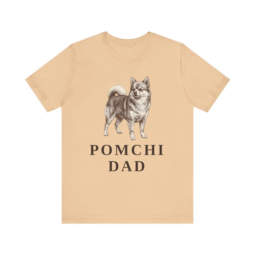 Pomchi Dad Shirt, Vintage Dog Sketch Tee, Dog Dad Gift