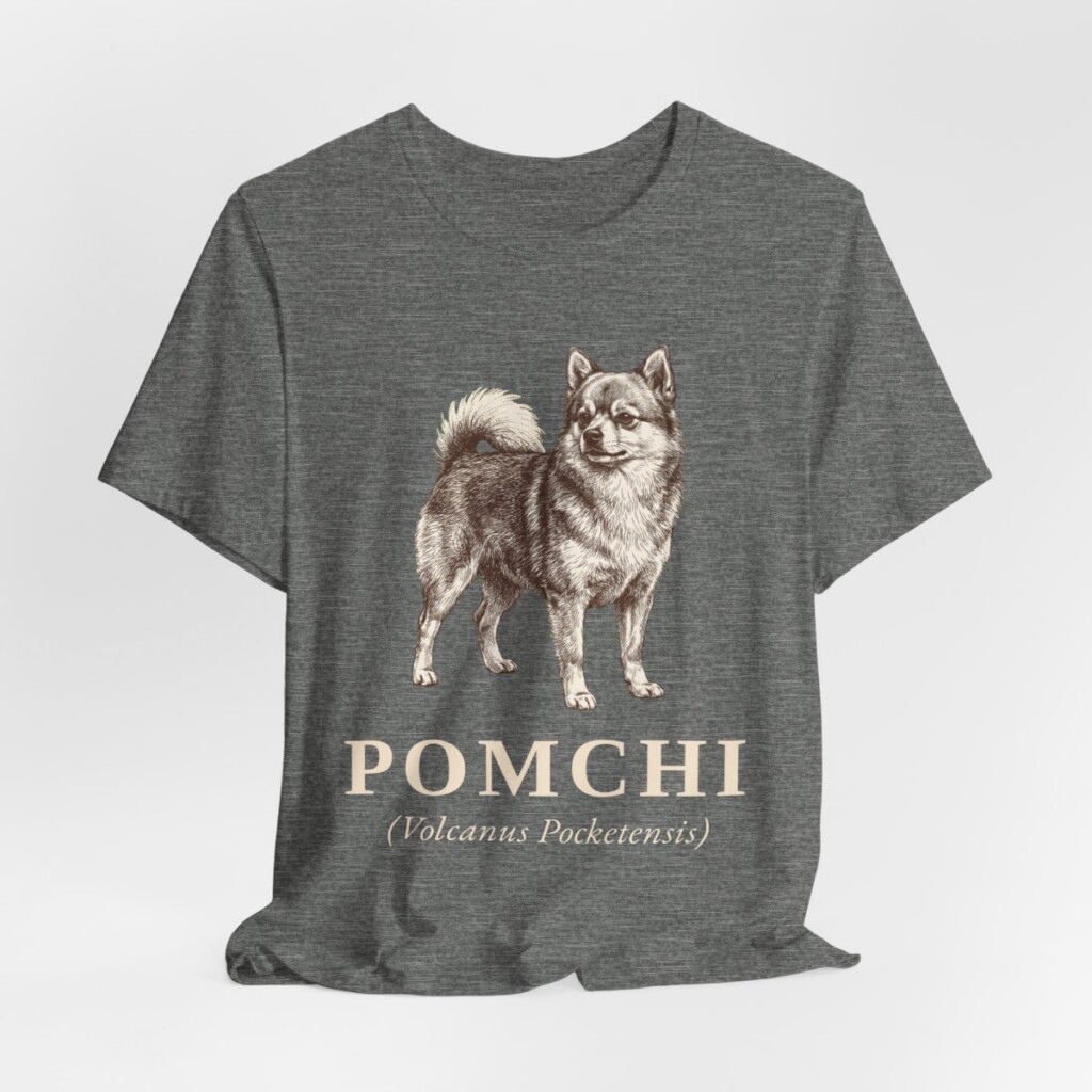 Pomchi Latin Shirt, Vintage Dog Sketch Tee, Dog Latin Gift