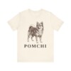 Pomchi Shirt, Vintage Dog Sketch Tee, Dog Lover Gift