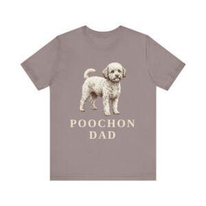 Poochon Dad Shirt, Vintage Dog Sketch Tee, Dog Dad Gift