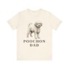 Poochon Dad Shirt, Vintage Dog Sketch Tee, Dog Dad Gift