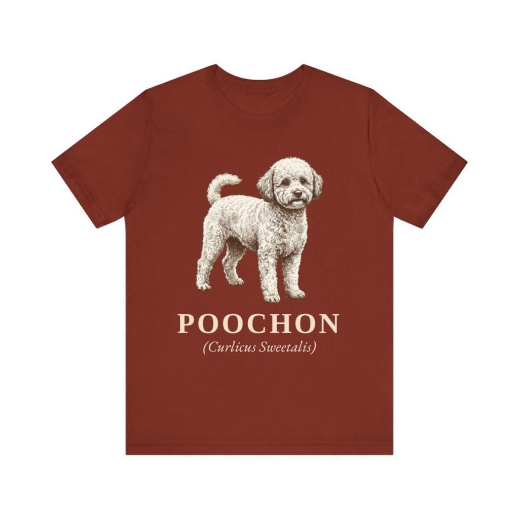 Poochon Latin Shirt, Vintage Dog Sketch Tee, Dog Latin Gift