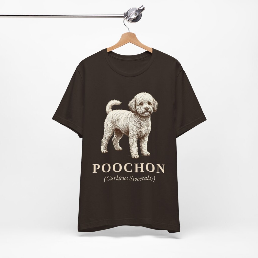 Poochon Latin Shirt, Vintage Dog Sketch Tee, Dog Latin Gift