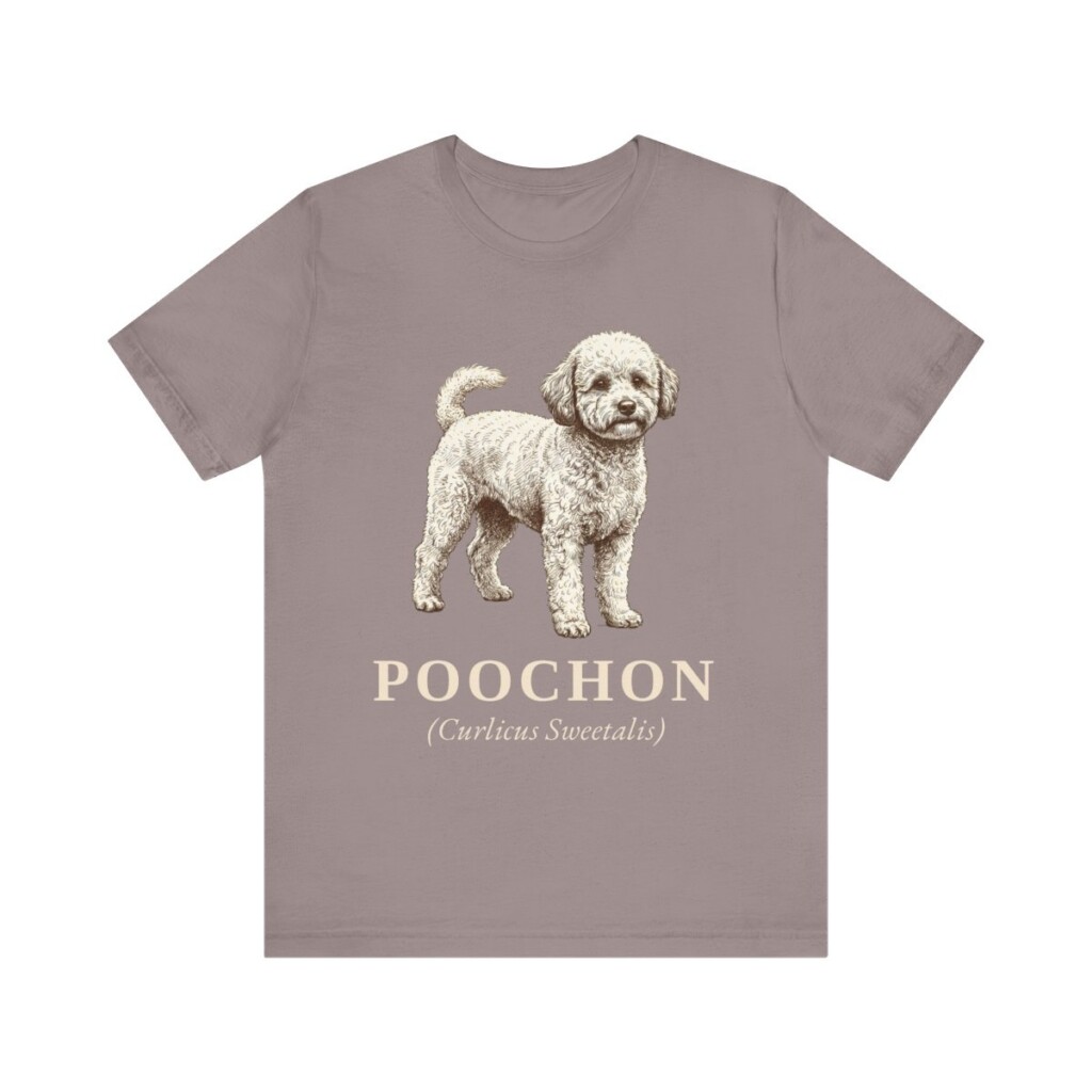 Poochon Latin Shirt, Vintage Dog Sketch Tee, Dog Latin Gift