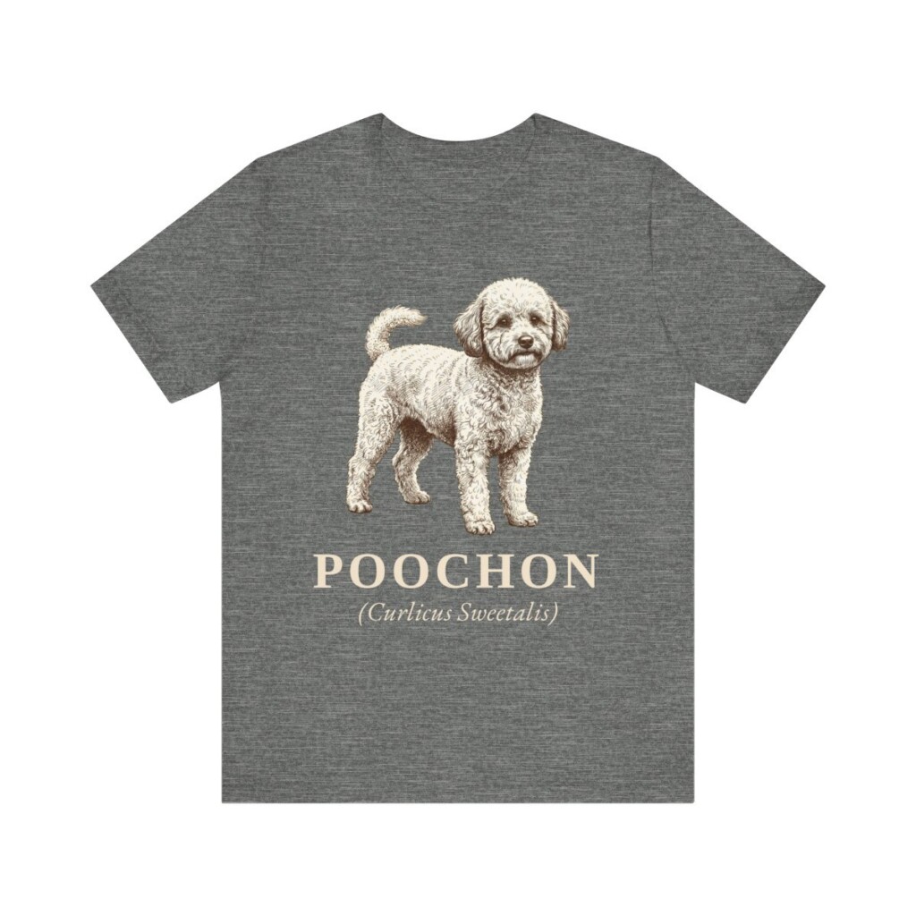 Poochon Latin Shirt, Vintage Dog Sketch Tee, Dog Latin Gift